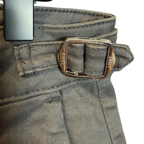 Arne Mens Slim Fit Side Adjuster Trousers Taupe Grey Stretch Cotton Pants 34R - Picture 4 of 10